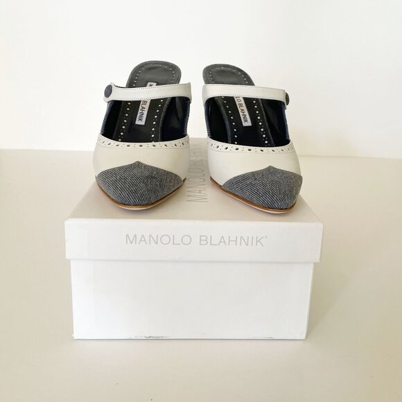 Manolo Blahnik Agathanu heel mules - Picture 4 of 14